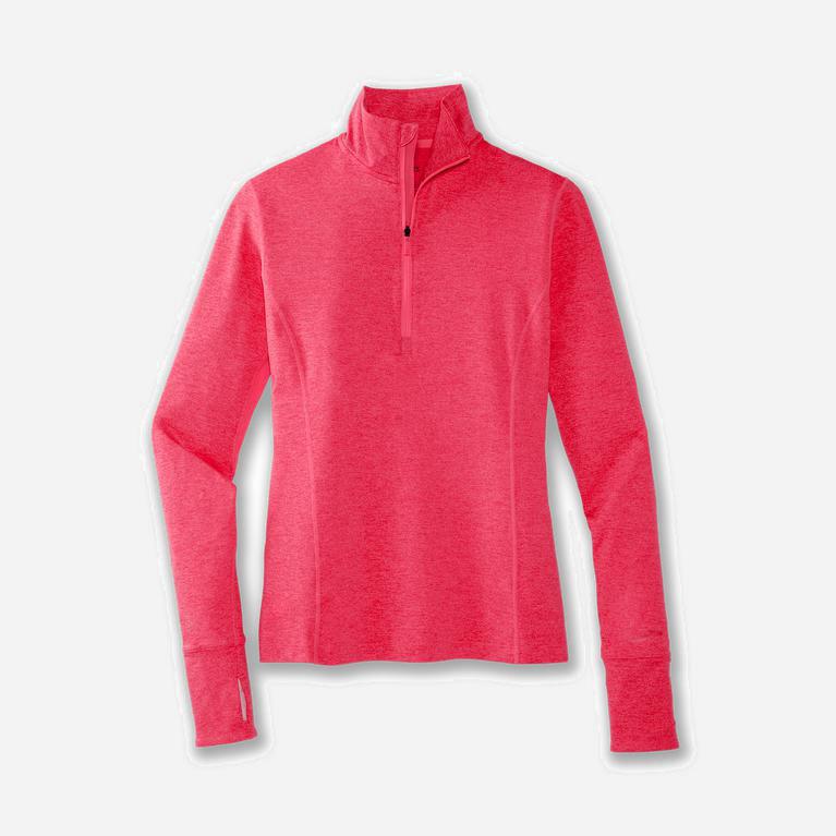 Dámske Brooks Dash 1/2 Zip - Bežecké Bundy - Ruzove (60249-JWAM)